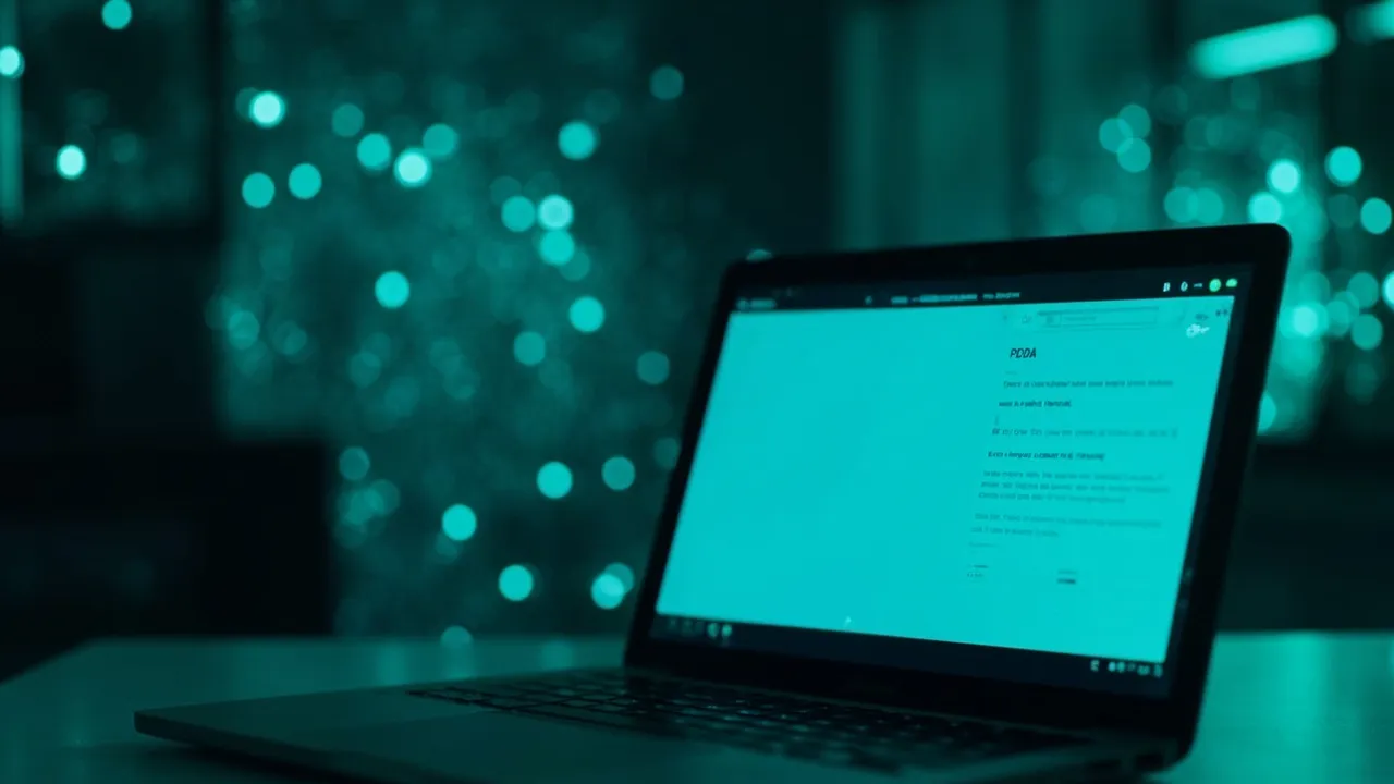 A clean modern Asian office with a laptop showing a PDPA privacy notice on screen